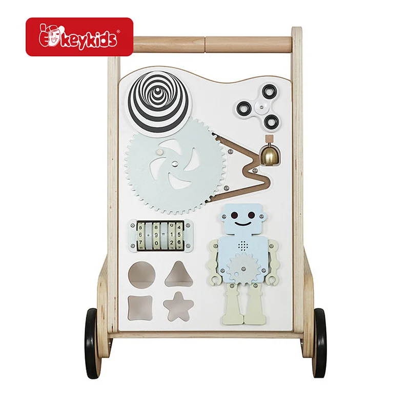 2 in 1 Educational Activity Center Wooden Learning Walker for Baby W16E272